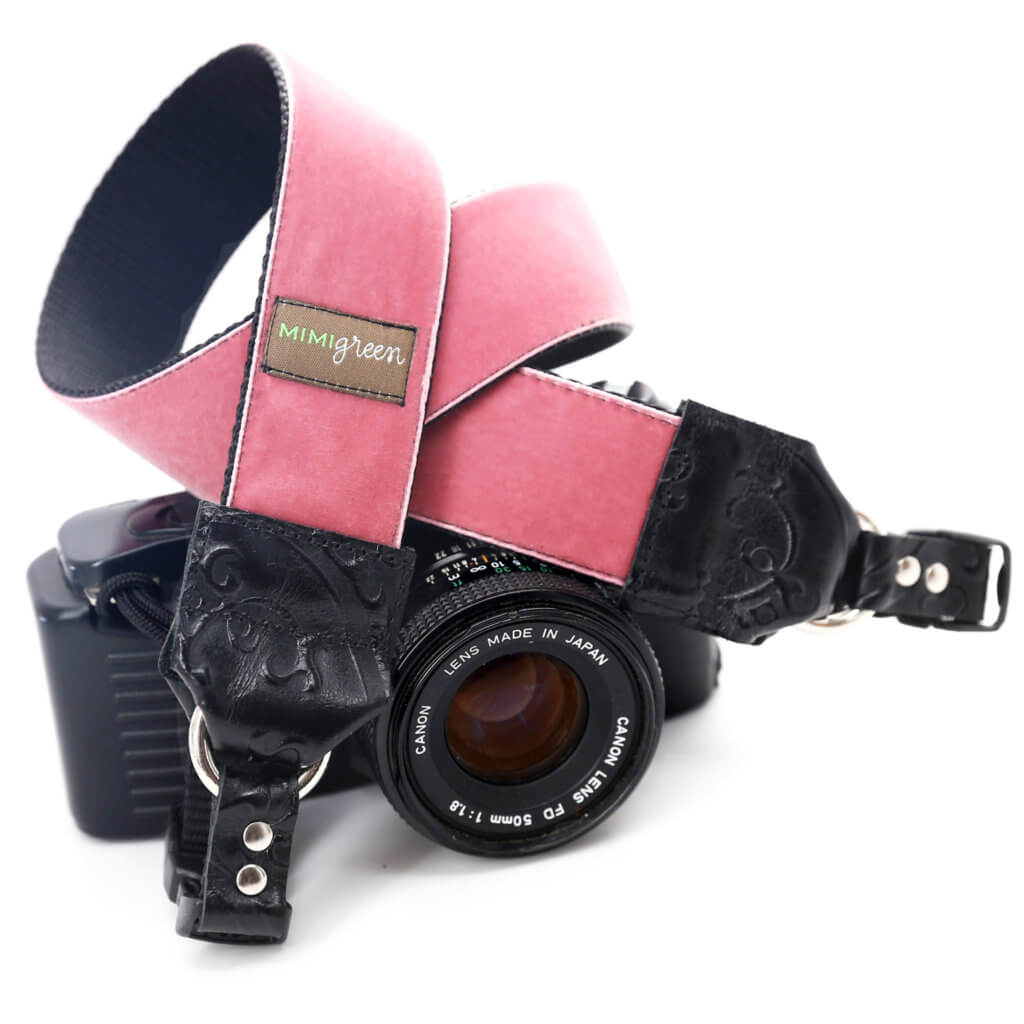 velvet camera strap