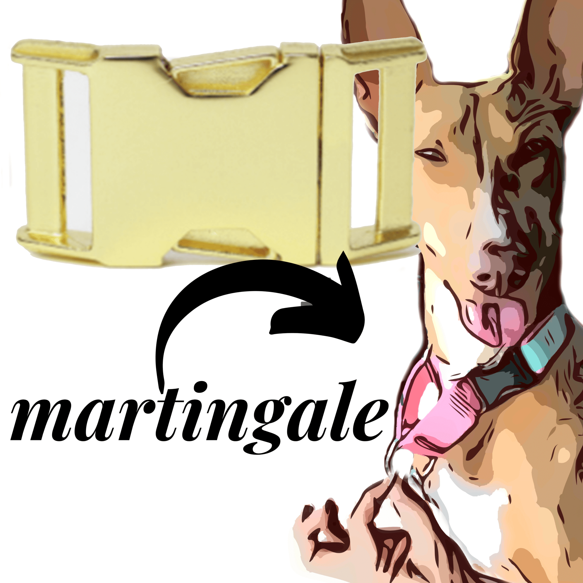 Martingale Style with All Metal Gold Zinc Diecast