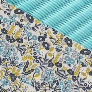 Natural Fabric, Teal Webbing