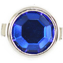 "Saphire" Faceted Gem - Dark Blue