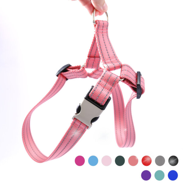 reflective nylon custom dog harness 11 colors