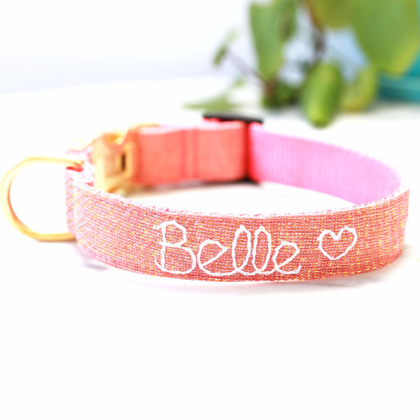 pink dog collars