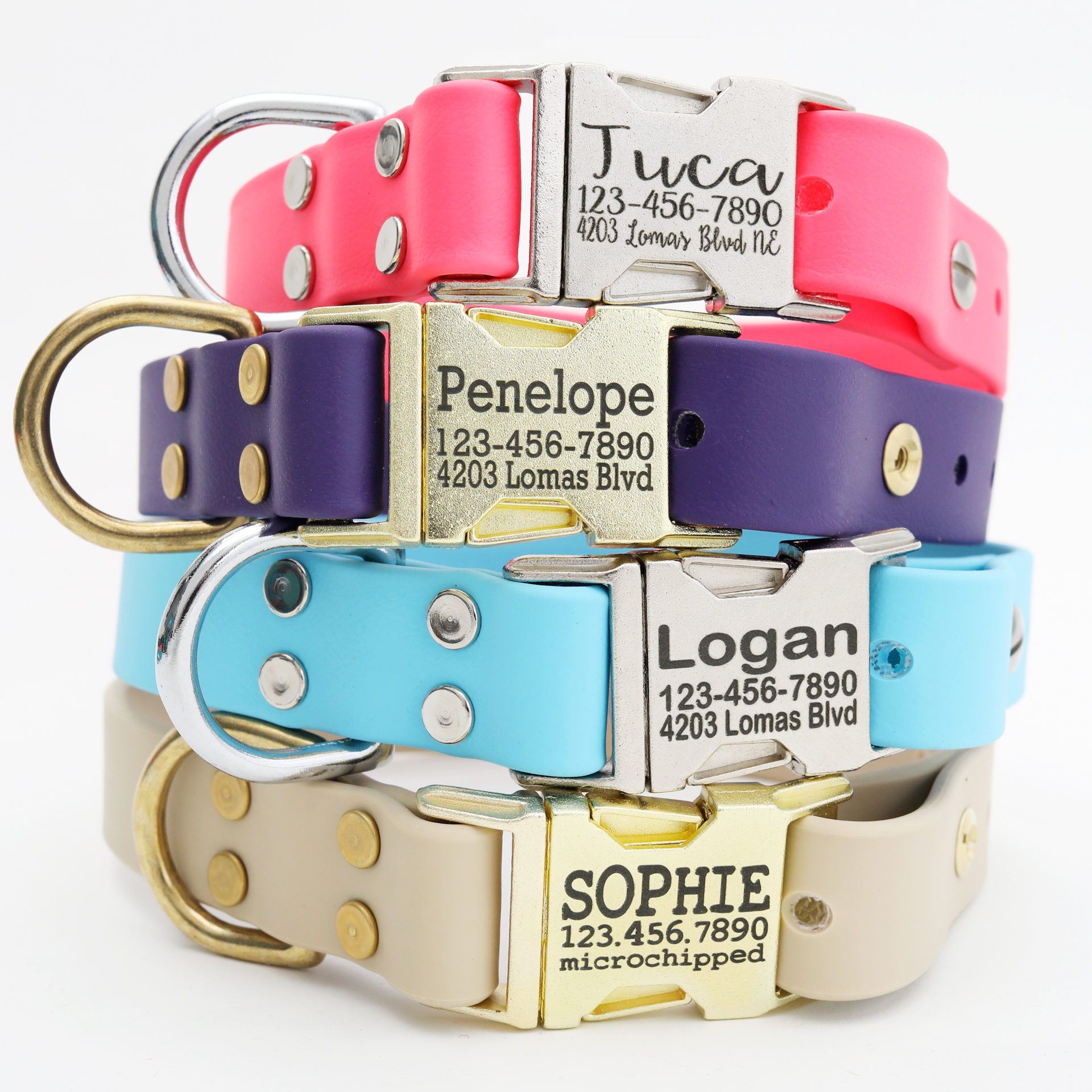 Handmade Leather Pup Collars, 6 Colours