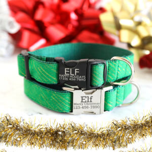Elf tinsel PERSONALIZED Christmas COLLAR