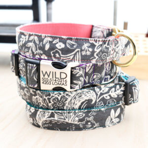 Rifle Paper Co. 'Fleur' in Natural Floral Canvas Dog Leash