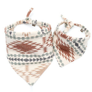 tan native pattern dog bandana