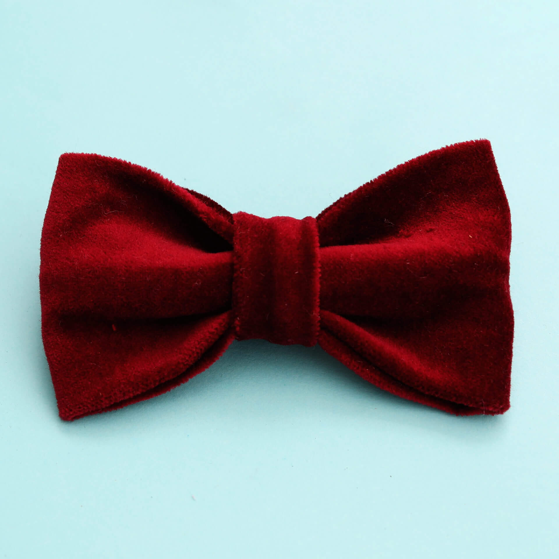 Cabernet Red Velveteen Bow Tie