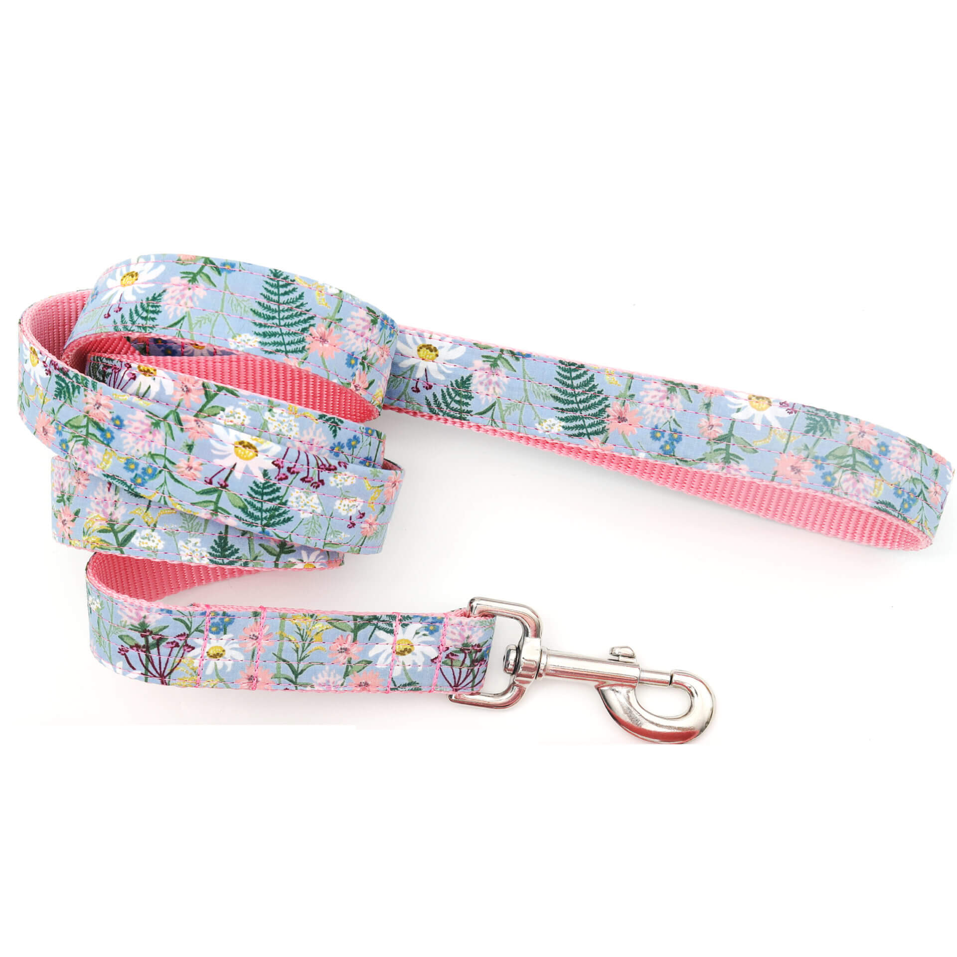 blue daisy dog leash