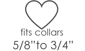 1 Heart -  Fits 5/8"to 3/4" Collar