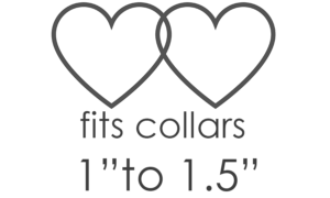 2 Hearts -  Fits Collars 1"to 1.5"