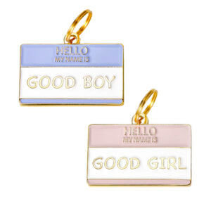 good boy good girl dog tag id