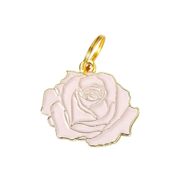 Engraved ID Tag - TwoT Pink Rose