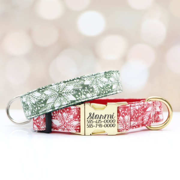 snowflake dog collar Stormi engraved