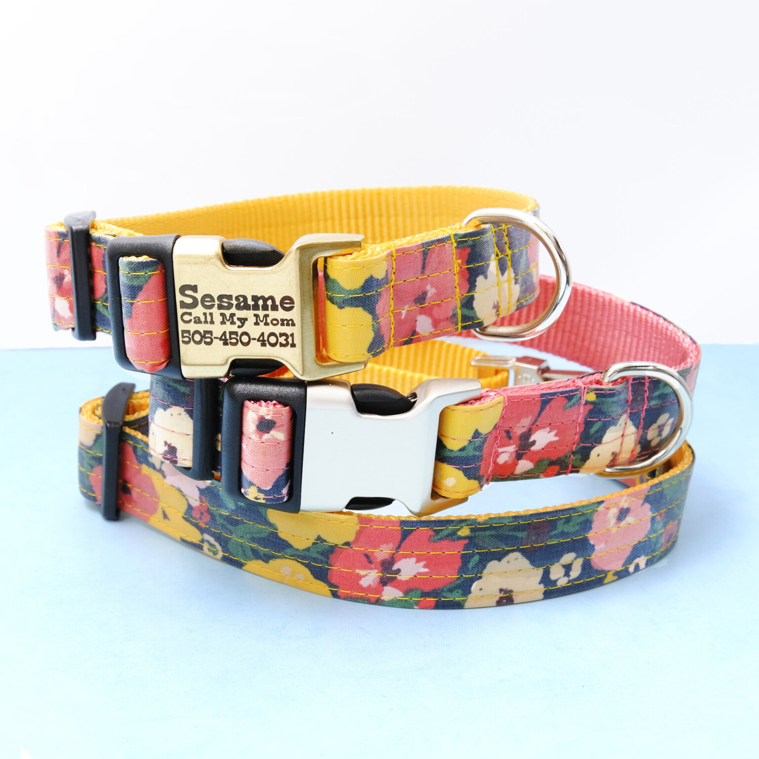 Cotton Dog Collar
 Floral Laminated Cotton Dog Collar Meadow