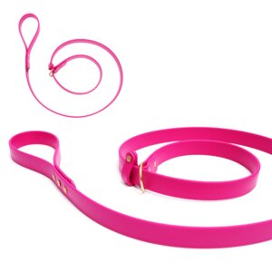 Mimi greens pink waterproof biothane slip lead leash