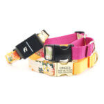 Fi Compatible Cotton Voile Martingale Dog Collar with Quick Release Buckle