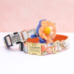 'Flourish' Floral Laminated Cotton Dog Collar