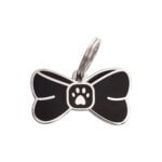 Black Bowtie Cute Dog ID Tag