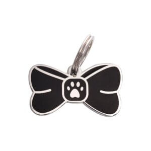 bowtie two tails dog ID tag