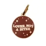 'Lover, Not a Biter' Funny Pet ID Tag