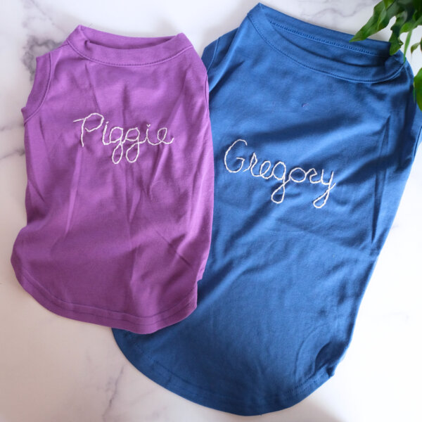 Pet Shirts with hand embroideredName