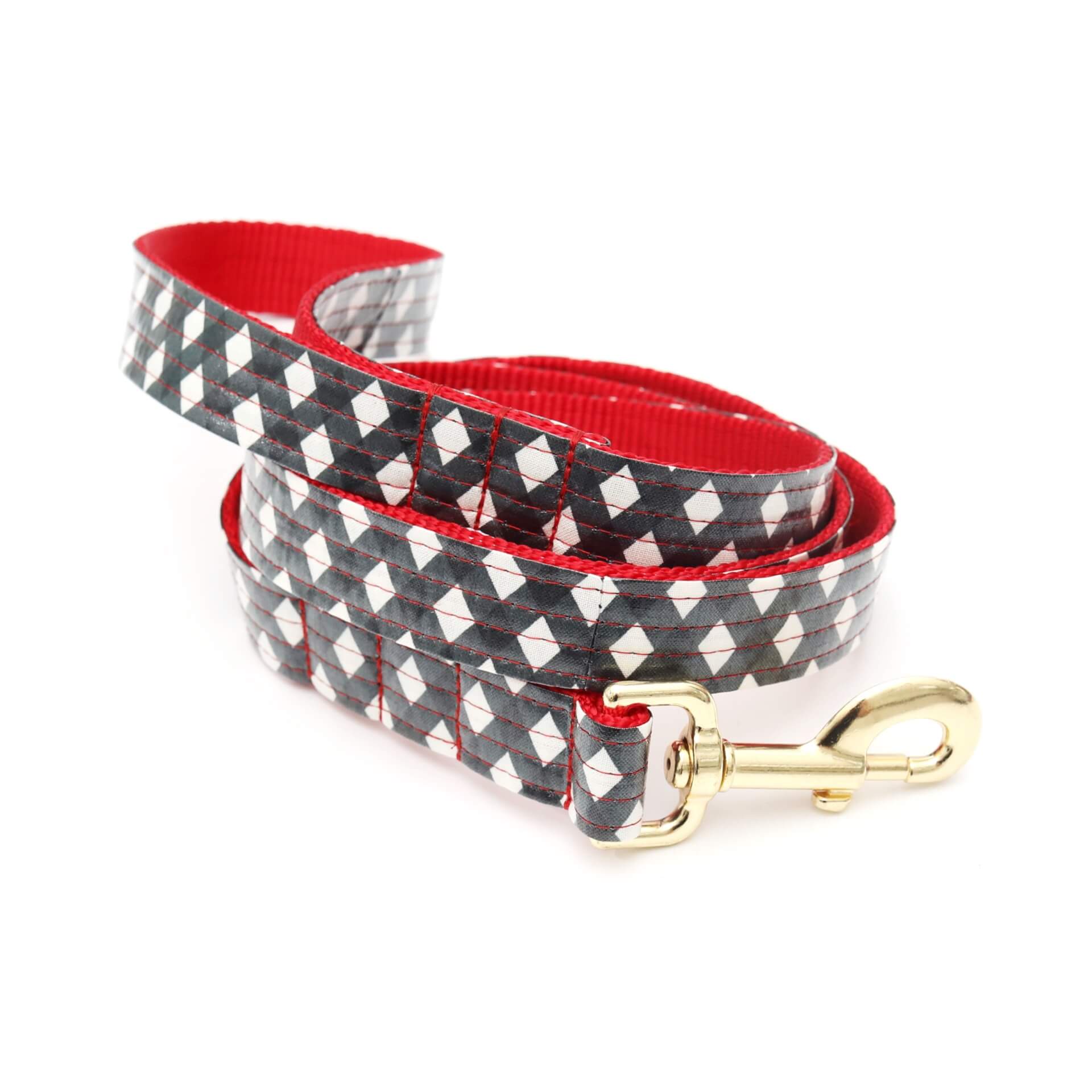 black buffalo plaid christmas laminate leash