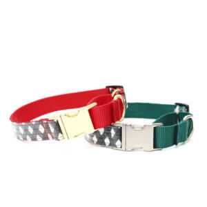 black buffalo plaid christmas laminate martingale buckle collars