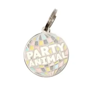 party animal dog id tag