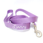 Hand Embroidered Dog Leash - All Nylon Webbing Colors